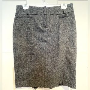 Bebe Dark Gray Tweed Pencil Skirt, Size 10